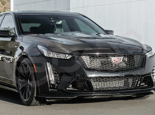 2022-PRESENT CADILLAC CT5-V BLACKWING SEDAN | FACTORY STYLE CARBON FIBER FRONT LIP SPLITTER GROUND EFFECTS